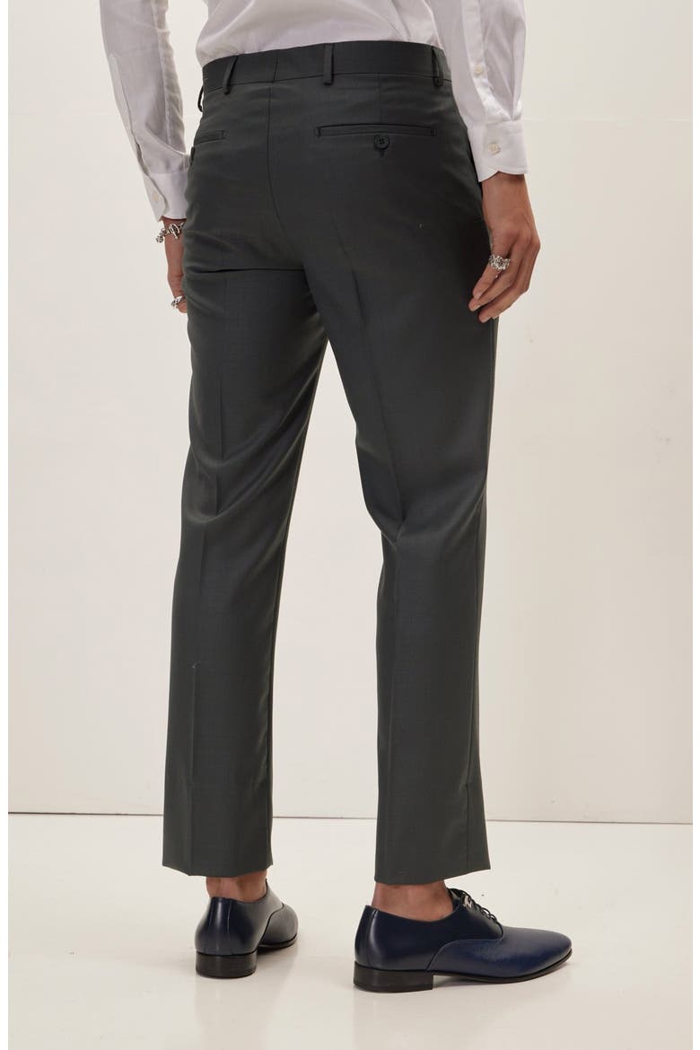 Super 120S Merino Wool Tuxedo, Alternate, color, GREEN