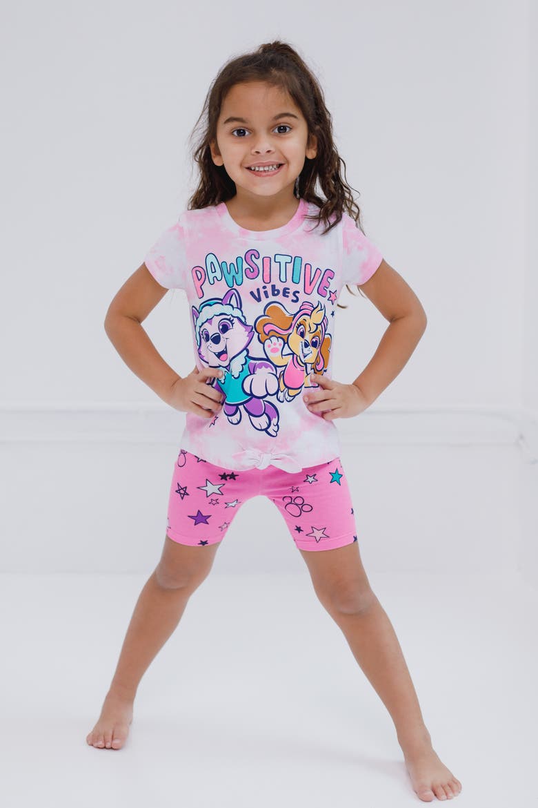 2-Piece T-Shirt and Bike Shorts Set, Alternate, color, Skye Everest Pink