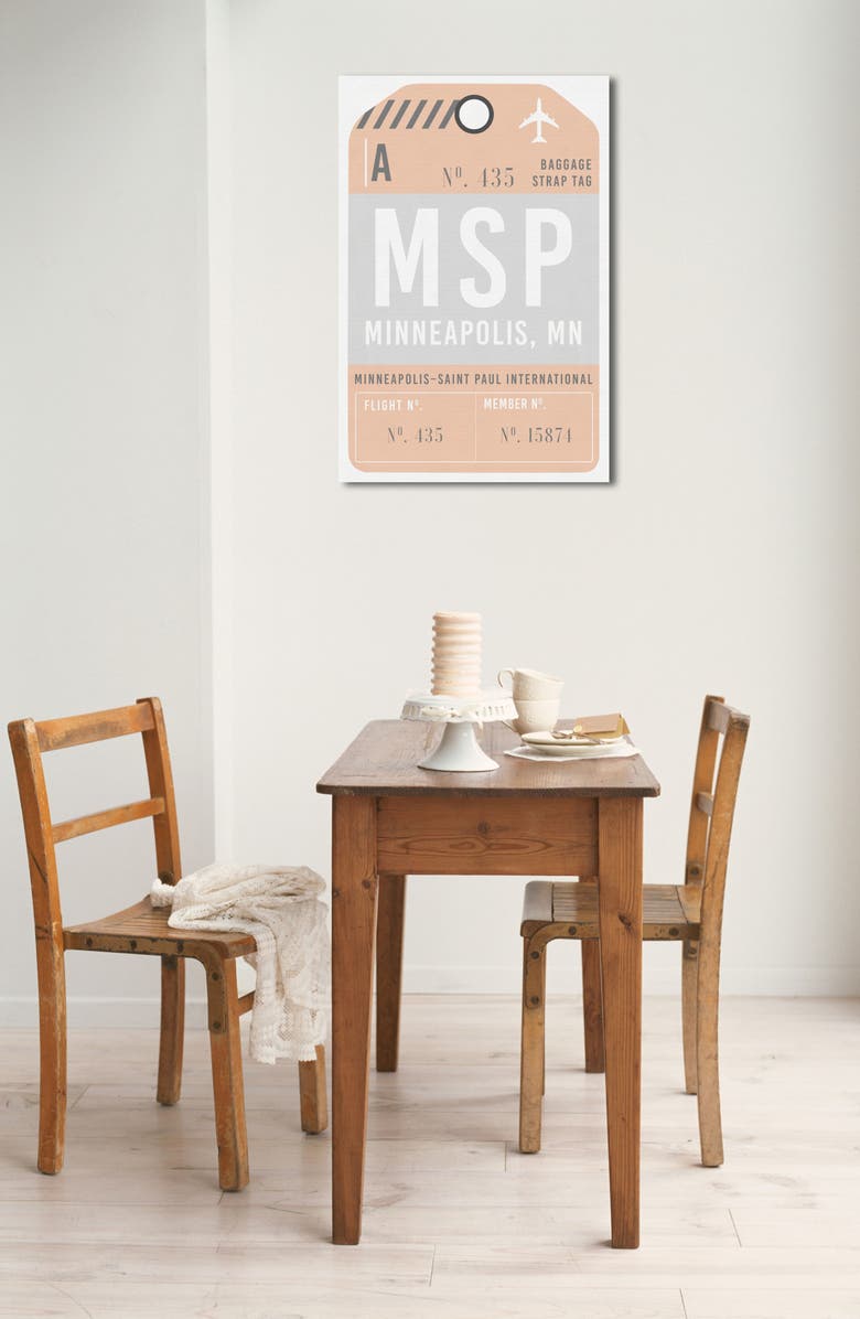 Oliver Gal Minneapolis Luggage Tag Wall Art, Alternate, color,