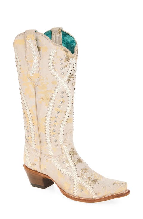 Metallic Embroidered Western Boot (Women)