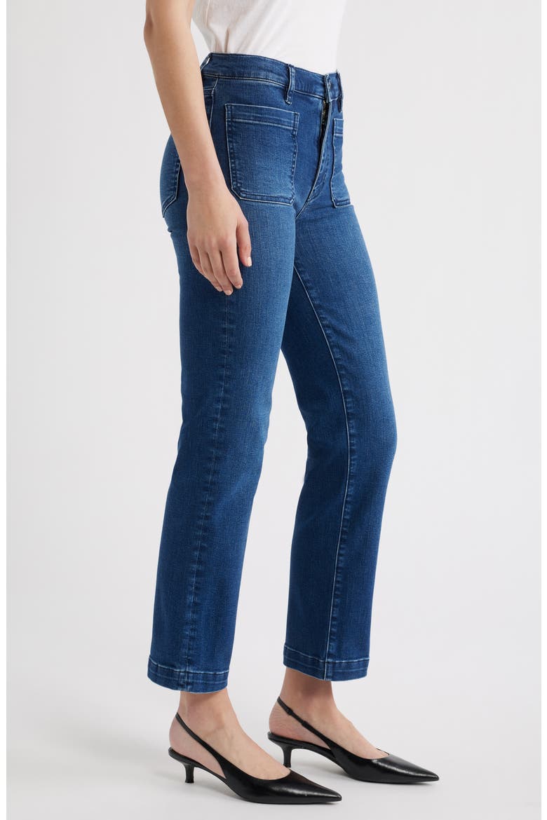 Patch Pocket High Waist Straight Leg Jeans, Alternate, color, GOOD LIFE