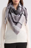 Vince Camuto Plaid Triangular Scarf