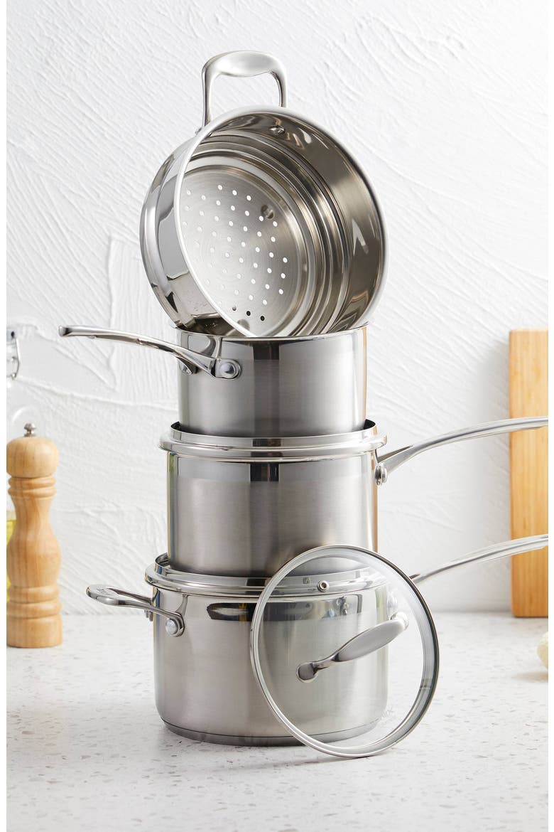 iconiX™ 7-Piece Cookware Set, Alternate, color, SILVER