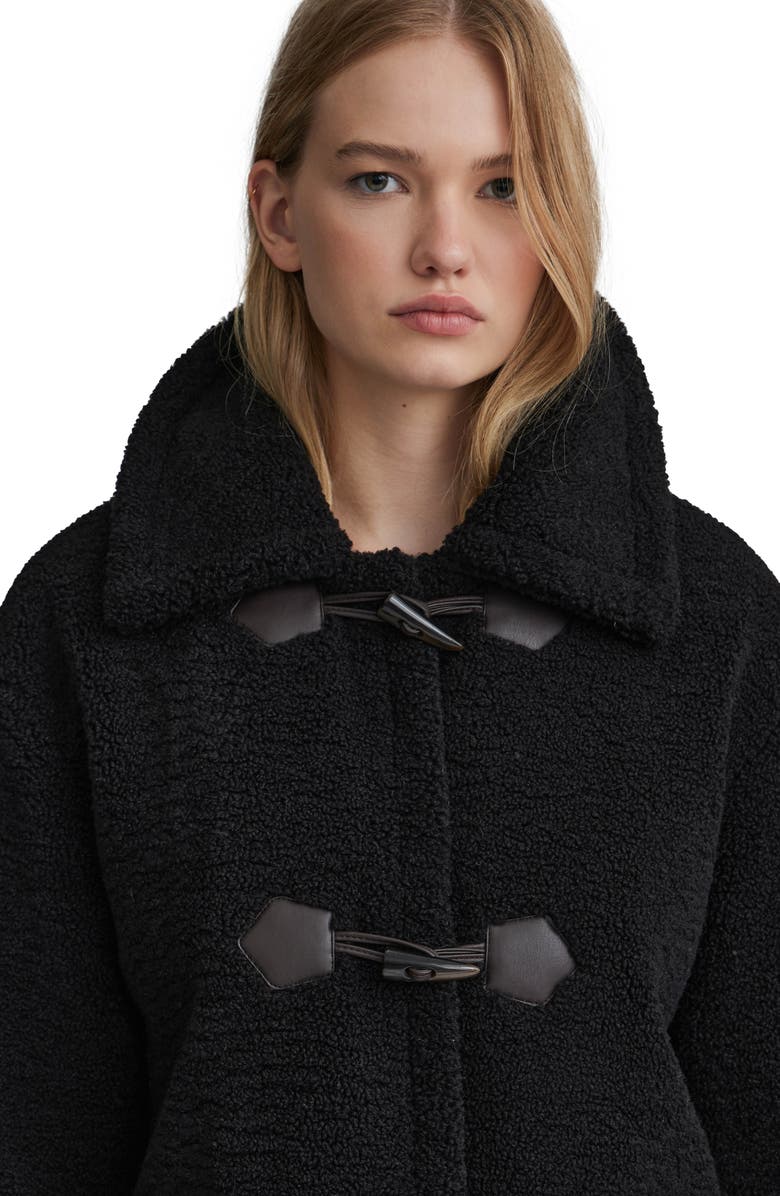 NVLT Berber Fleece Toggle Coat, Alternate, color, Black