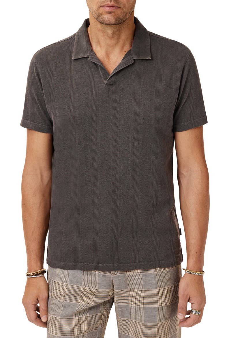 Zion Jacquard Cotton Polo, Alternate, color, FLAT GREY