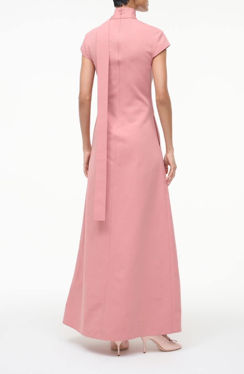 STAUD Ingrid Scarf Cap Sleeve A-Line Dress, Alternate, color, Rosewater