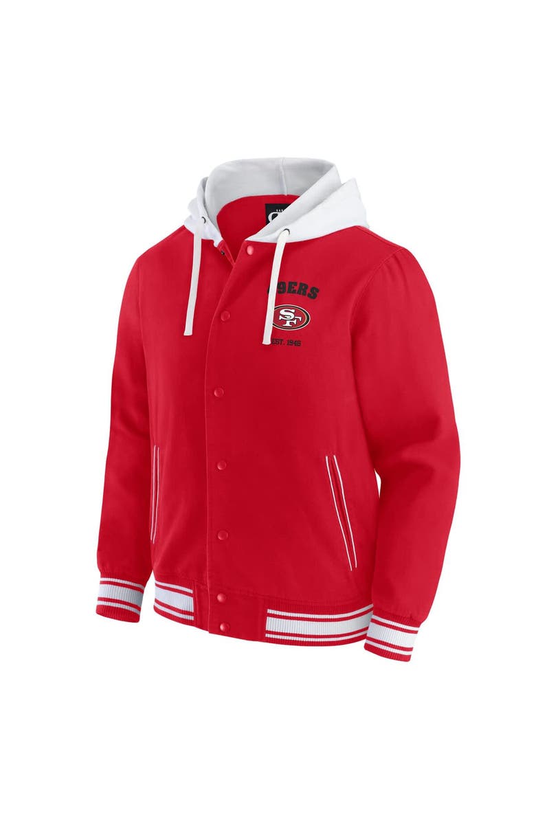 Darius Rucker Collection by Fanatics Men's Darius Rucker Collection by Fanatics Scarlet San Francisco 49ers Full-Snap Hoodie Jacket, Alternate, color, Scarlet