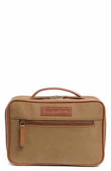 Johnston & Murphy Antique Cotton & Leather Dopp Kit