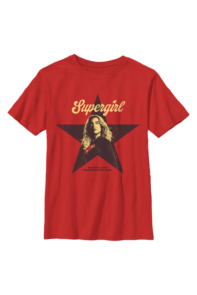 Boy's Supergirl Star Frame Kara  Graphic T-Shirt, Main, color, Red