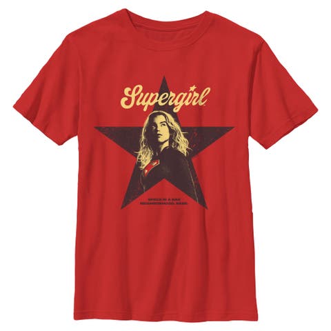 Boy's Supergirl Star Frame Kara  Graphic T-Shirt