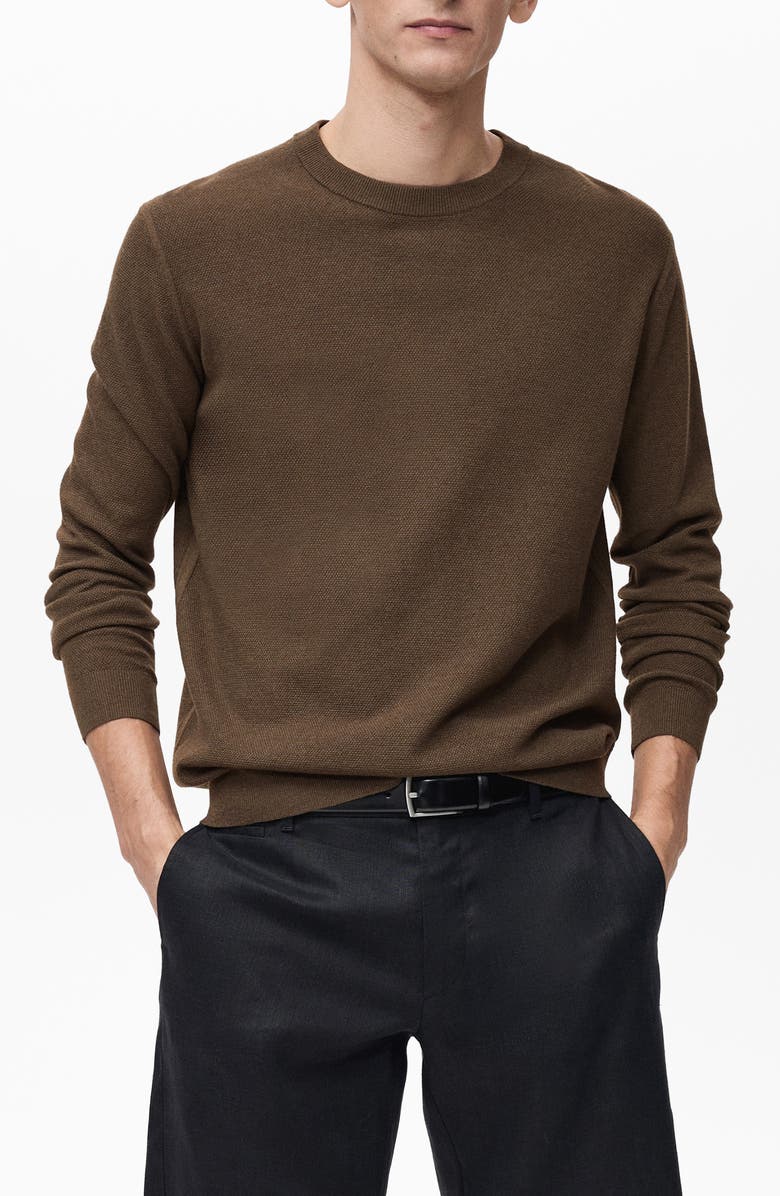 MANGO Regular Fit Fine Knit Sweater, Main, color, 