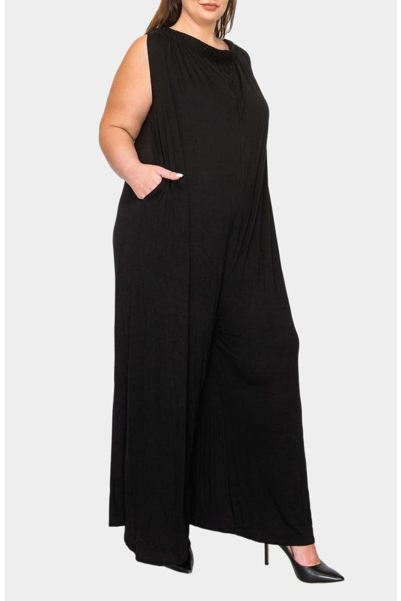 Olson Pocket Wide Leg Jumpsuit, Alternate, color, BLACK