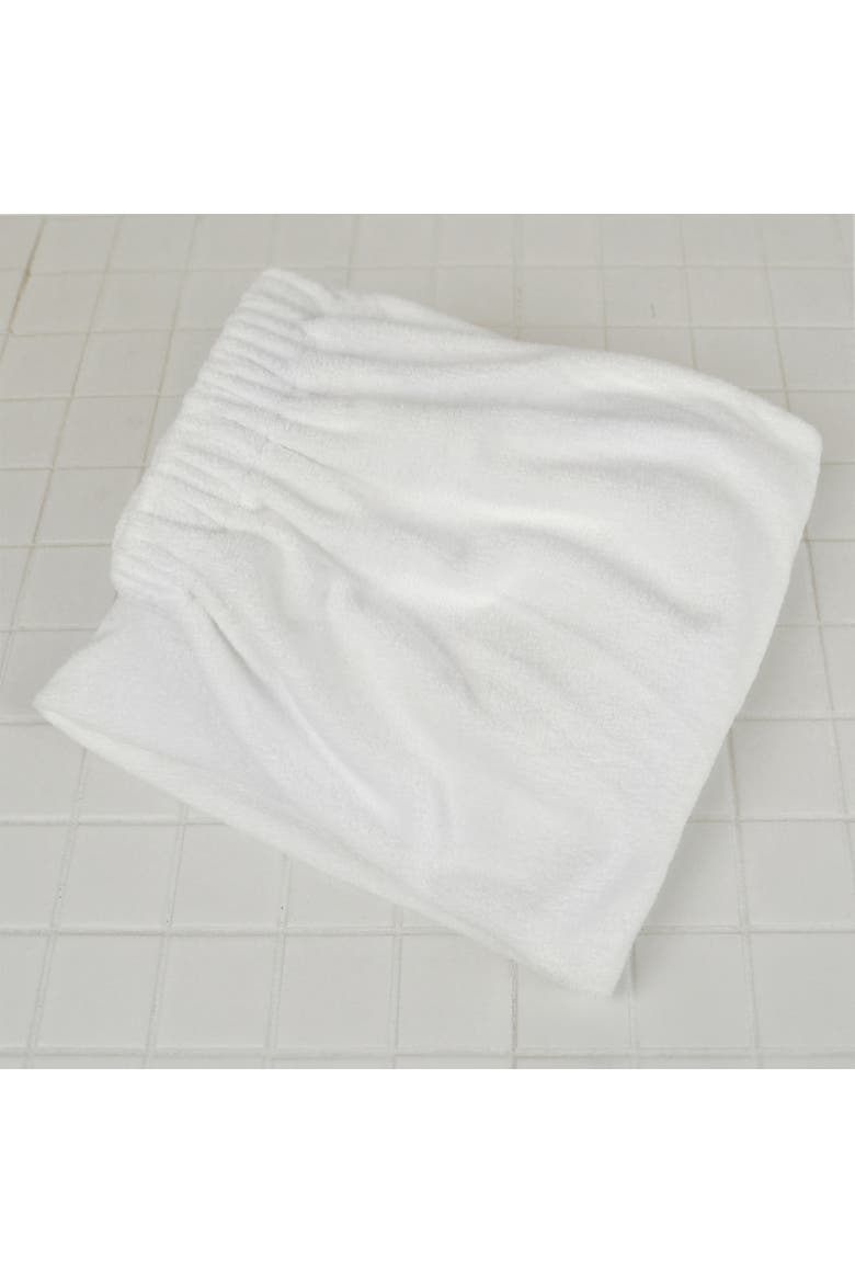 White Shower & Hair Wrap Set, Alternate, color, White