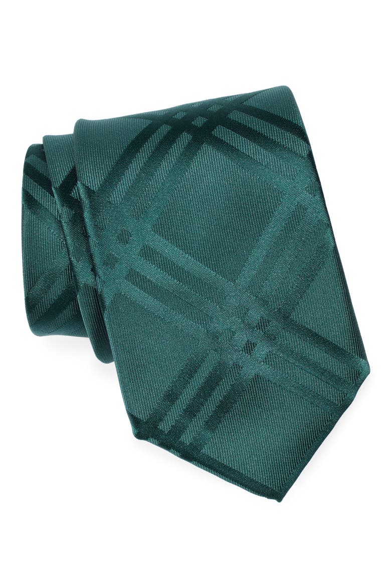 Albert Plaid Tie, Main, color, EMERALD