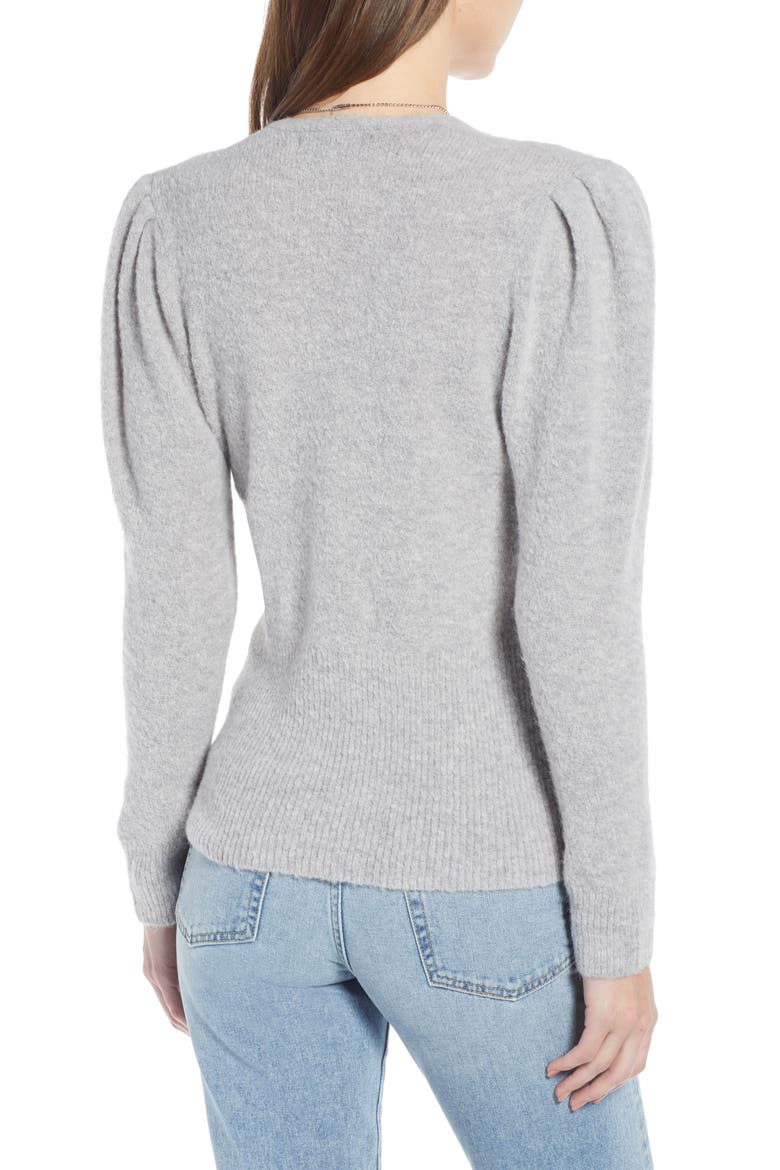 Surplice Sweater (Nordstrom Exclusive), Alternate, color, GREY LIGHT HEATHER