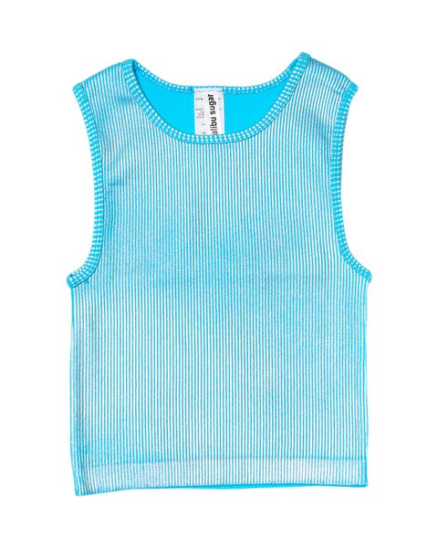 Metallic paint ribbed top - Big Kid