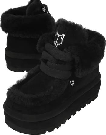 Naked Wolfe Bambi Genuine Shearling Platform Bootie (Women