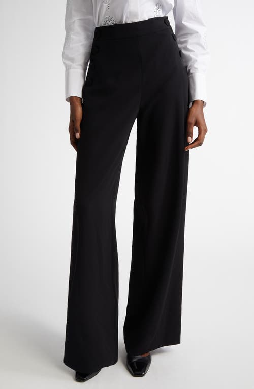 Max Mara Rina Cady Wide Leg Pants In Black