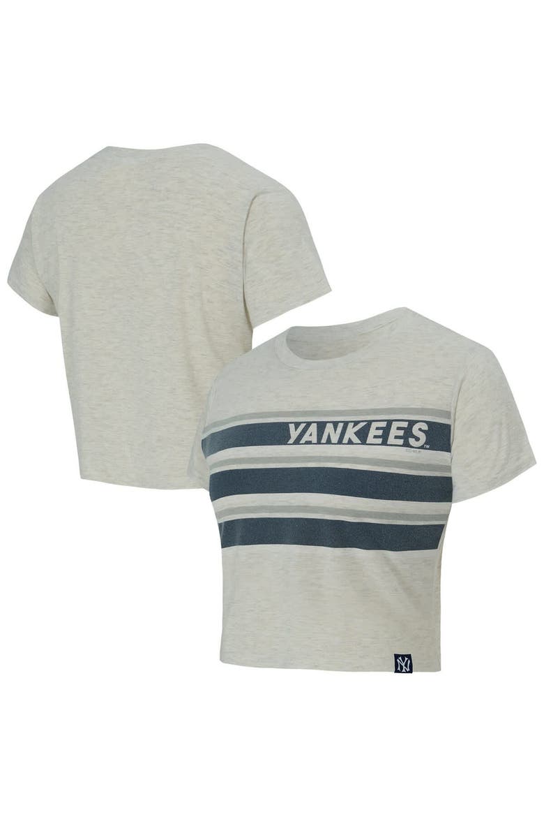 Women's Concepts Sport Cream New York Yankees Birch Cropped T-Shirt, Main, color, Cream