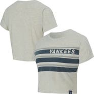 CONCEPTS SPORT Women's Concepts Sport Cream New York Yankees Birch Cropped T-Shirt