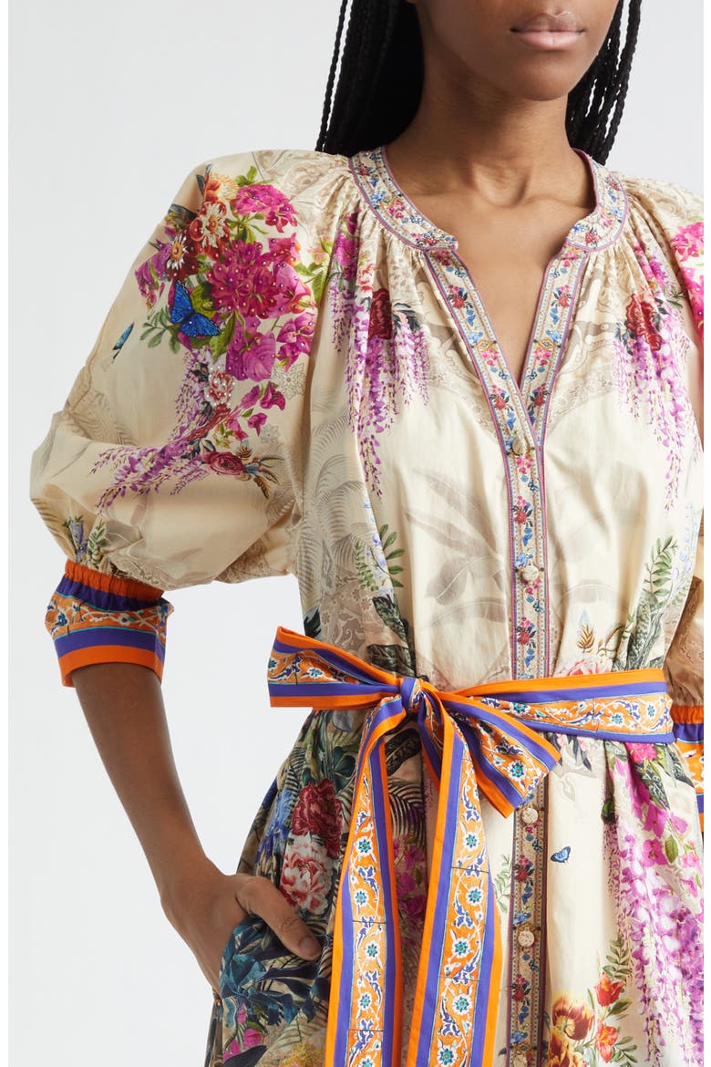 Bodrum Botanicals Print Tiered Maxi Dress, Alternate, color, BODRUM BOTANICALS