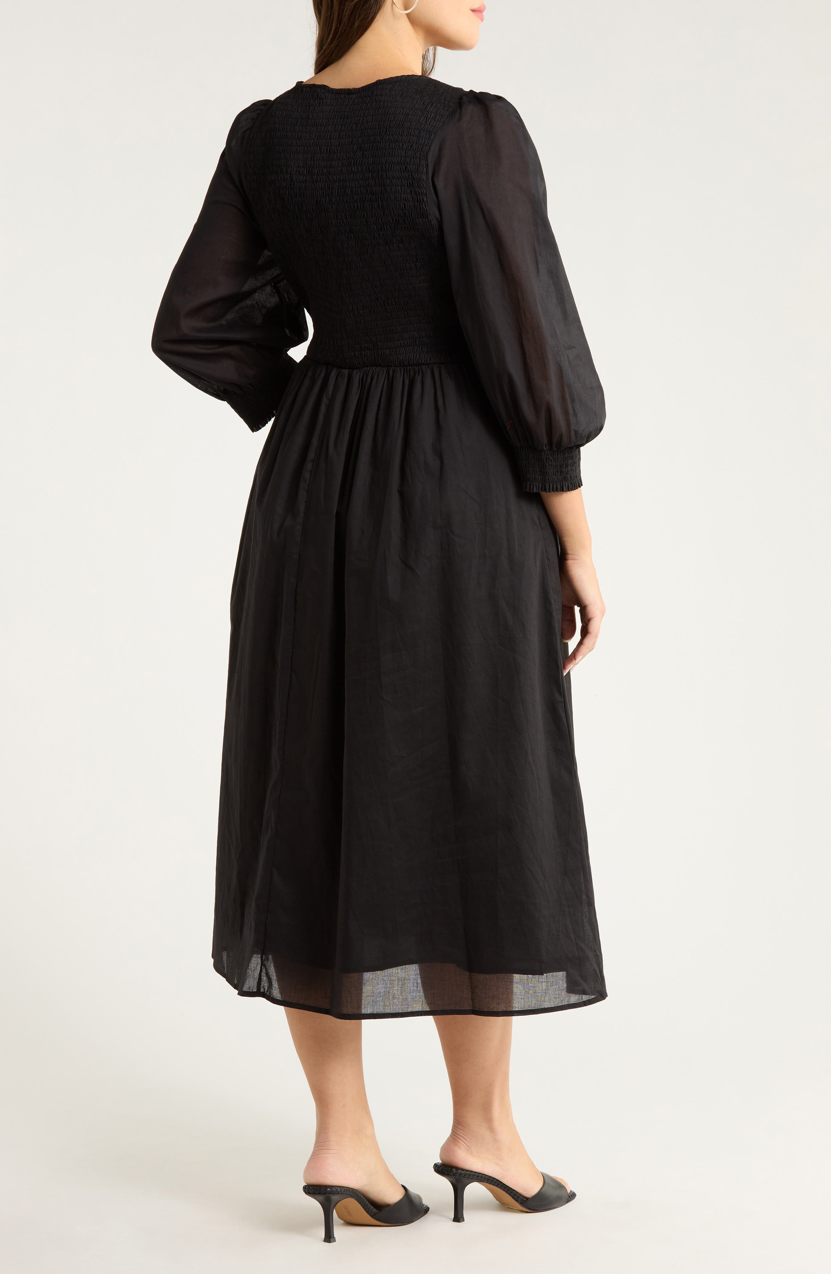 Zelda Smocked Long Sleeve Maxi Dress - image 2