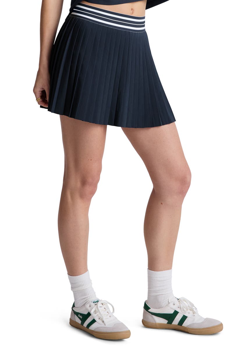 Beyond Yoga If You Pleats Miniskort, Alternate, color, Nocturnal Navy