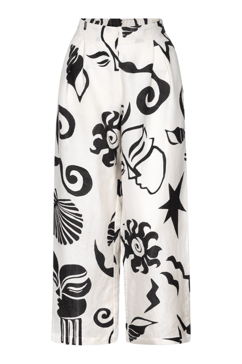 Yarma Printed Wide-Leg Pants