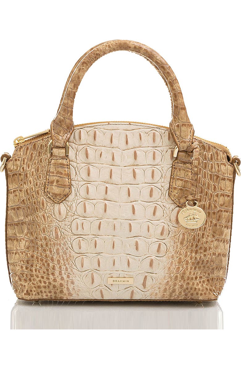 Brahmin Duxie Croc Embossed Leather Crossbody Bag, Main, color,
