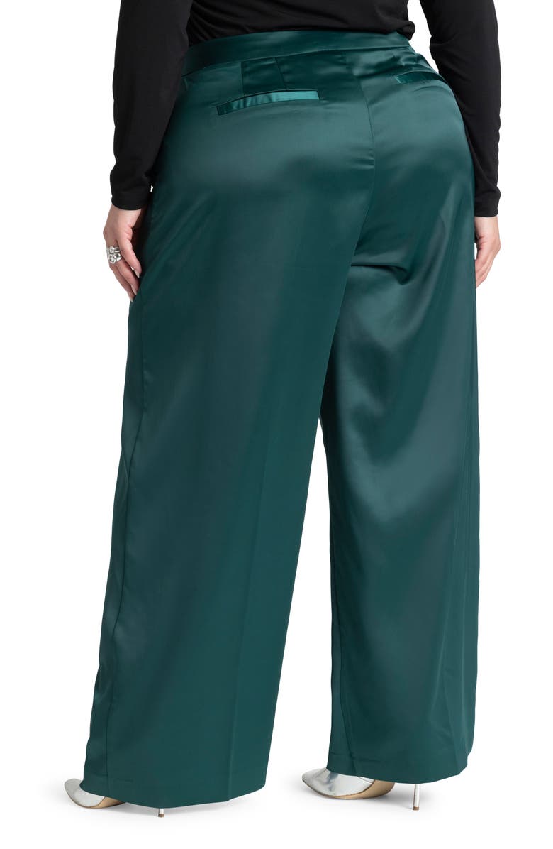 ELOQUII Satin Wide Leg Trousers, Alternate, color,
