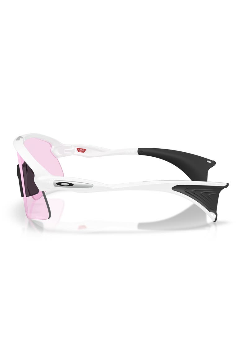 Gender Inclusive Stunt Devil S 136mm Rectangle Shield Sunglasses, Alternate, color, MATTE WHITE / PRIZM LOW LIGHT
