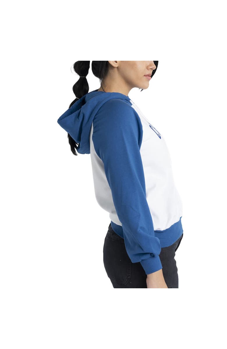 LUSSO Women's Lusso White Chicago Cubs Marlowe Tri-Blend Raglan Pullover Hoodie, Alternate, color, White