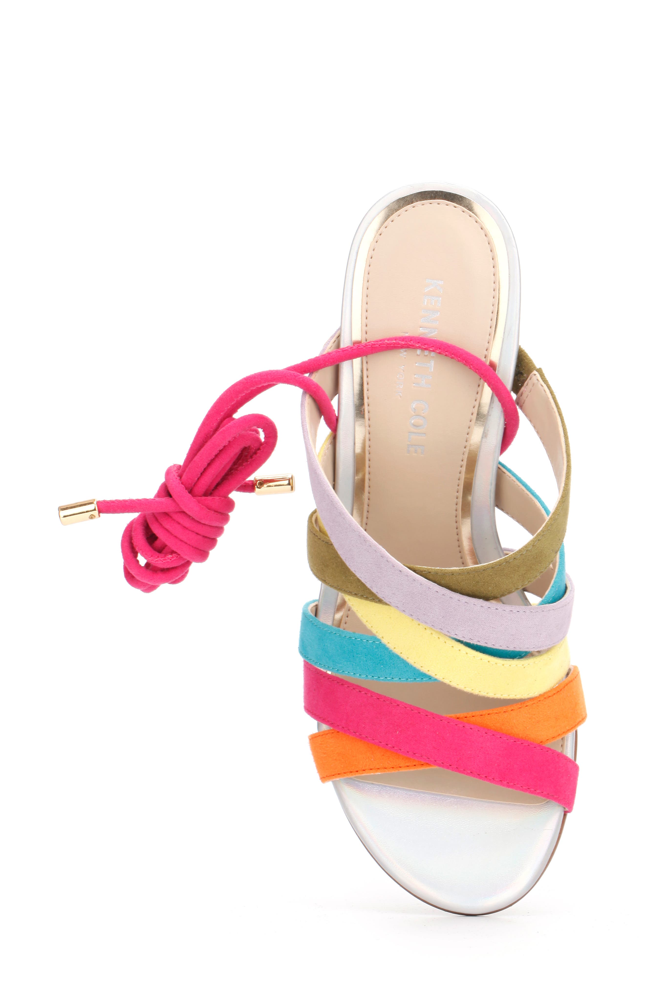 Beatrix 85 X Band Wrap Sandal, Alternate, color, BEET MULTI