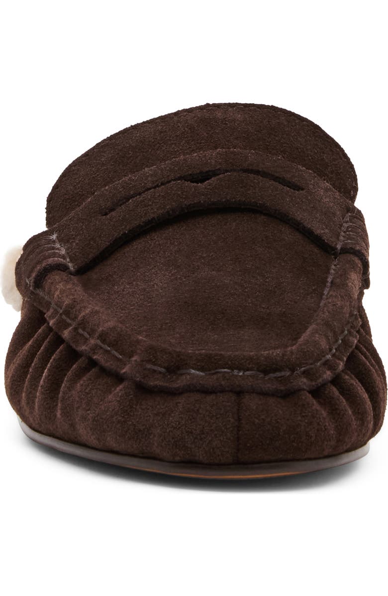 Steve Madden Rafe Faux Shearling Lined Mule, Alternate, color, Chocolate Brown Suede