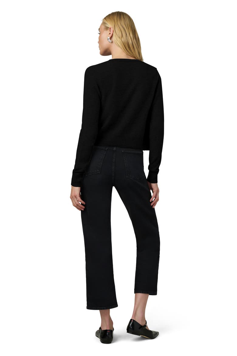 The Dani Crop Cashmere Cardigan, Alternate, color, BLACK