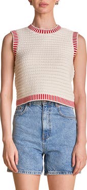 Endless Rose Ribbed Border Sweater Tank