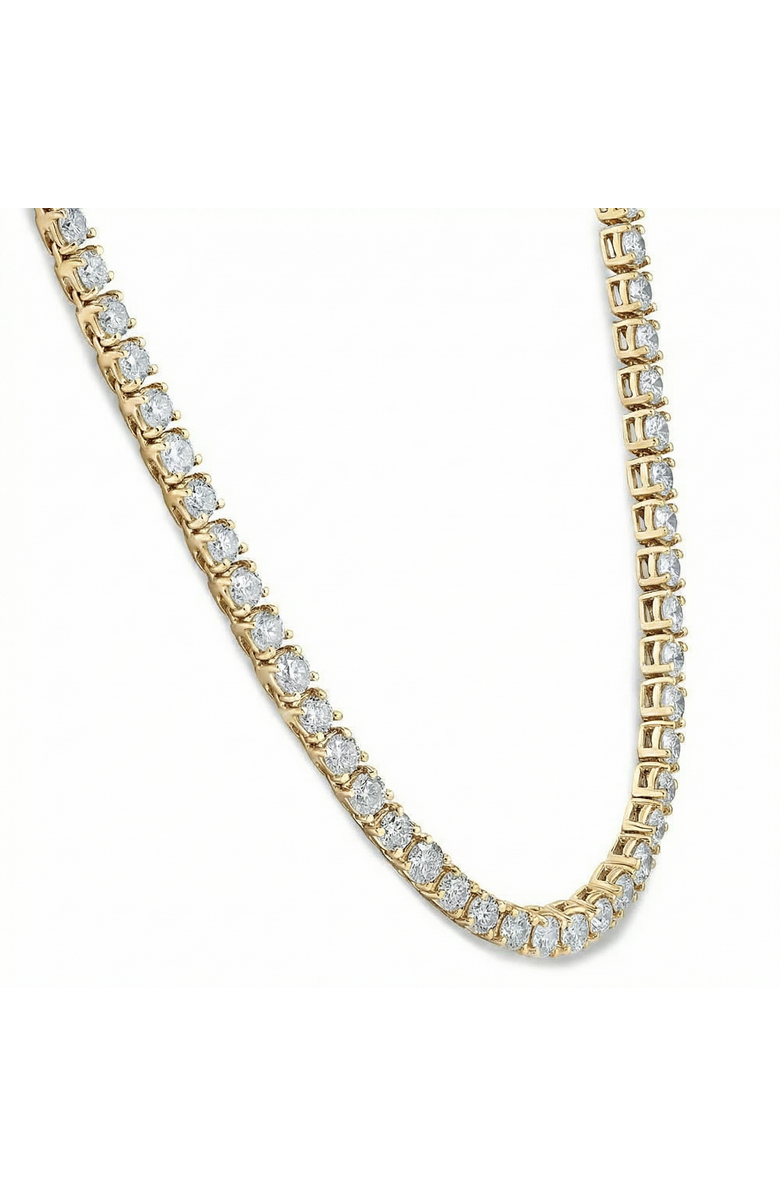 Bliss Diamond 10Ct TW Lab Grown Diamond Tennis Necklace 14K Gold 16.5", Alternate, color, 14K Yellow Gold