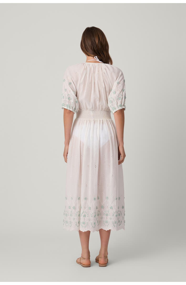 Shoshanna Marisol Midi Dress Cover Up, Alternate, color, Optic