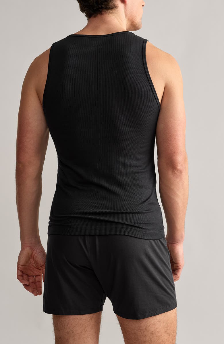 Rhone C.O.R. Ribbed Tank, Alternate, color, Pure Black