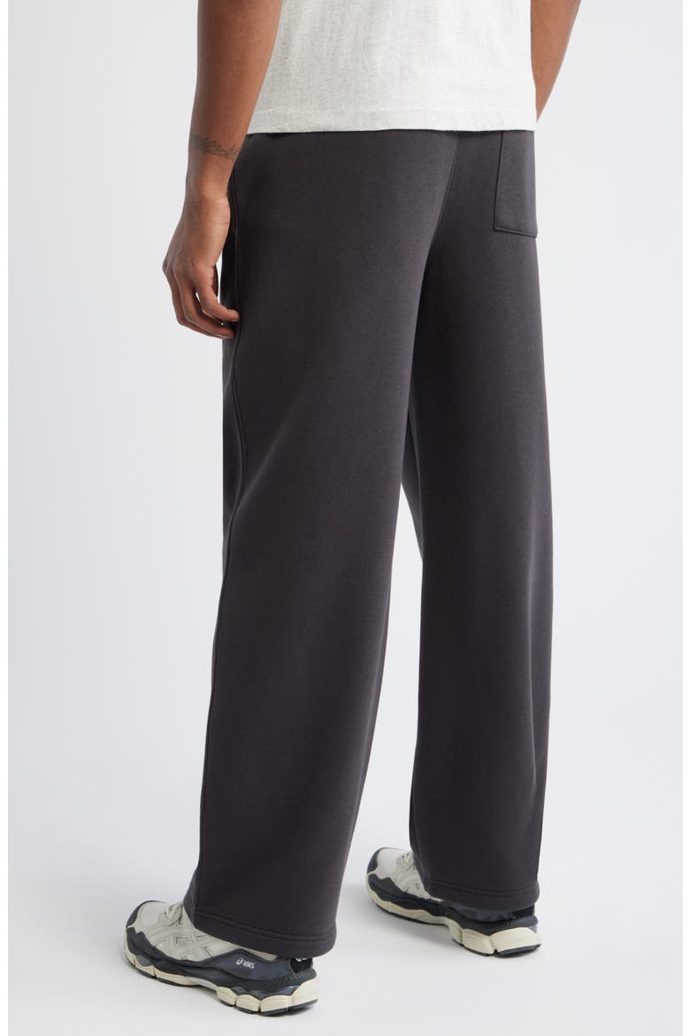 Straight Leg Fleece Sweatpants, Alternate, color, BLACK FADED