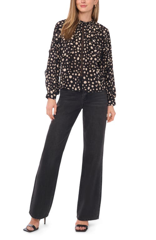 Halogen ® Ruffle Woven Top In Black