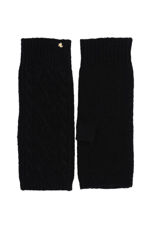 Lauren Ralplh Lauren Mini Cable Fingerless Glove In Black