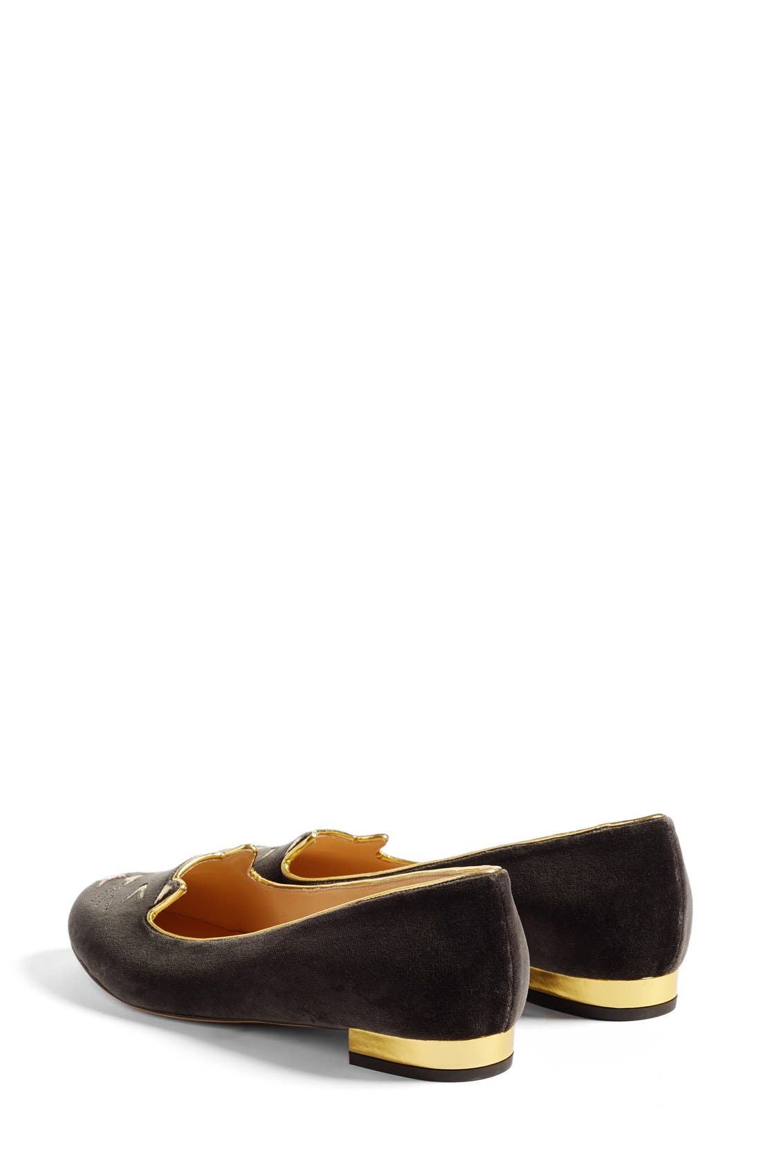 Charlotte Olympia LOL Kitty Flat, Alternate, color, 