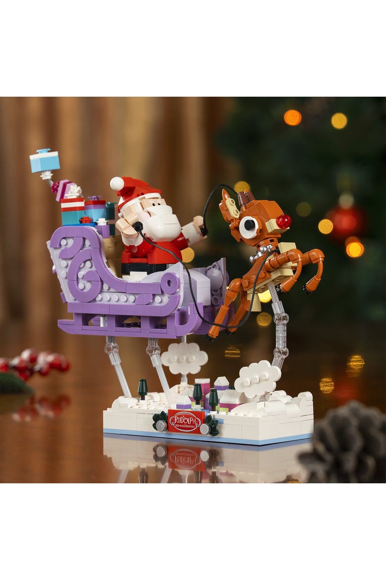 Rudolph Santa's Sleigh Building Set, Alternate, color, Red