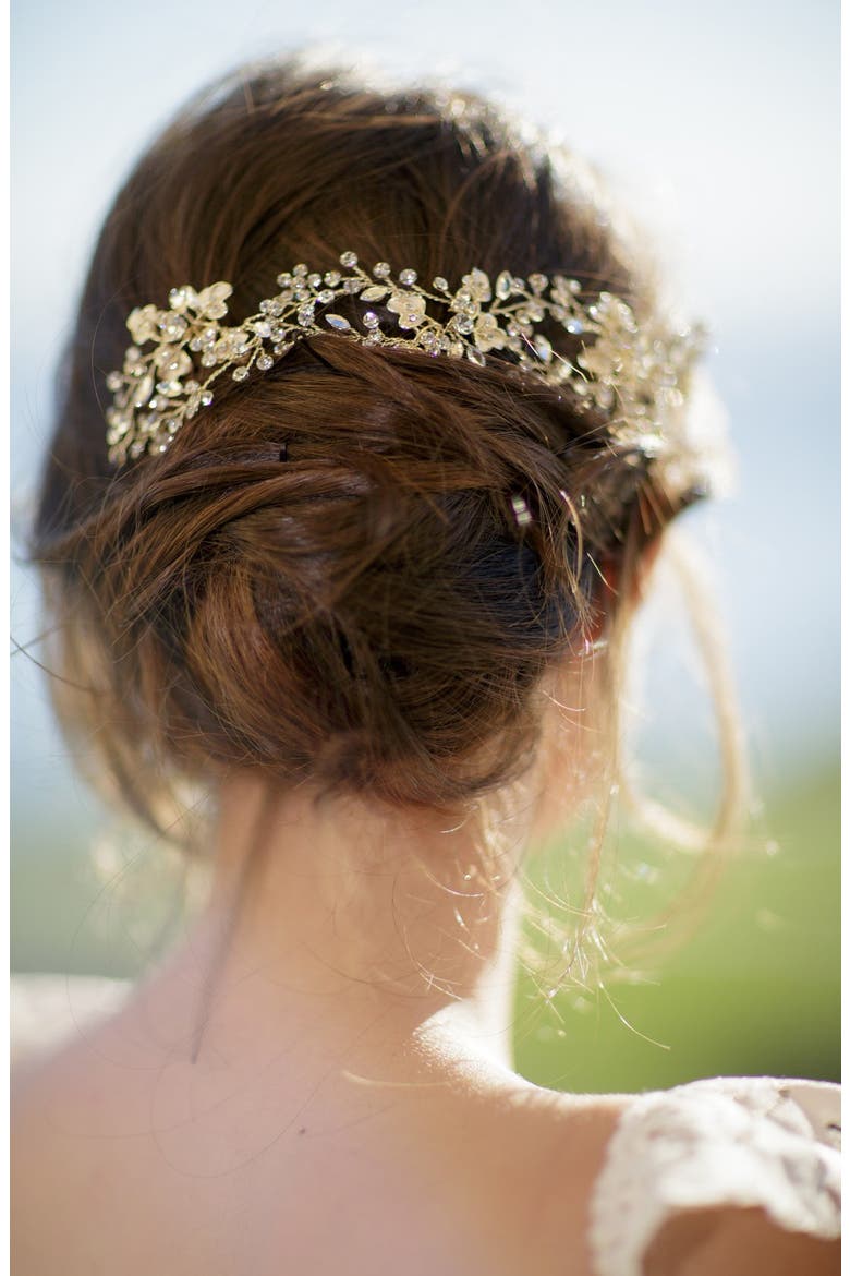 'Mila' Jeweled Head Band, Alternate, color, CLASSIC SILVER