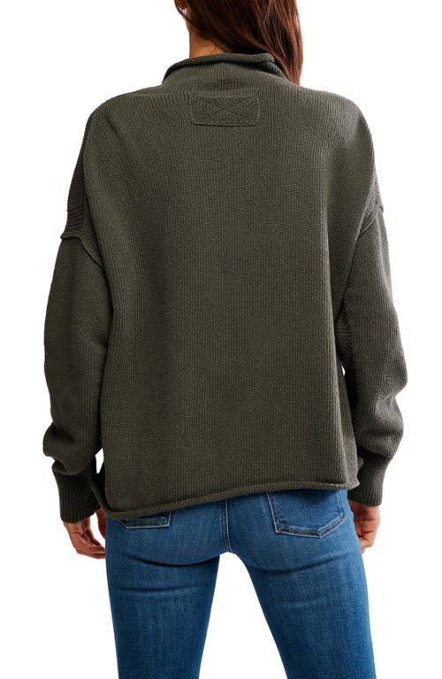 Free People Torres Turtleneck Sweater In Gray