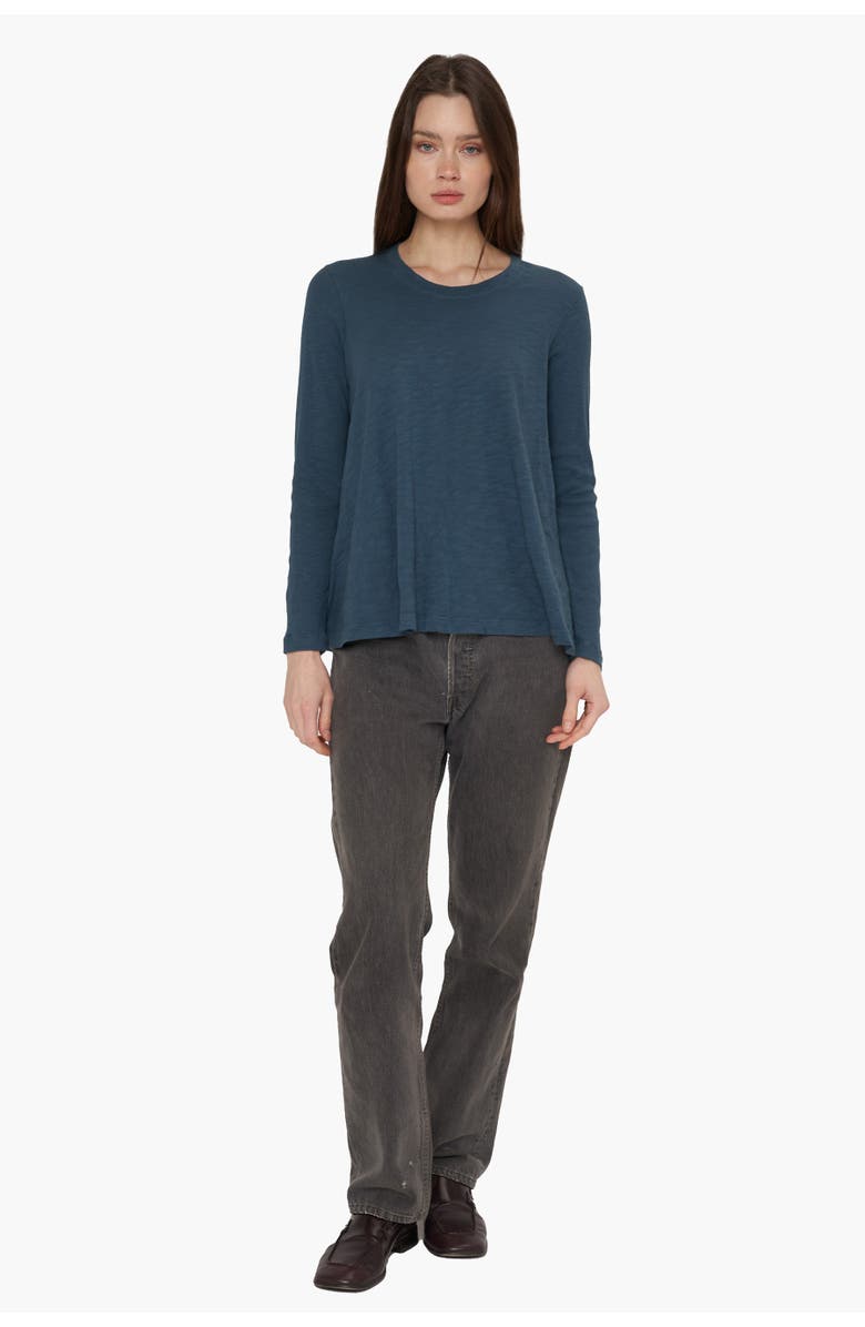 WILT Clothing Crew Trapeze Long Sleeve Mixed, Alternate, color, Petro