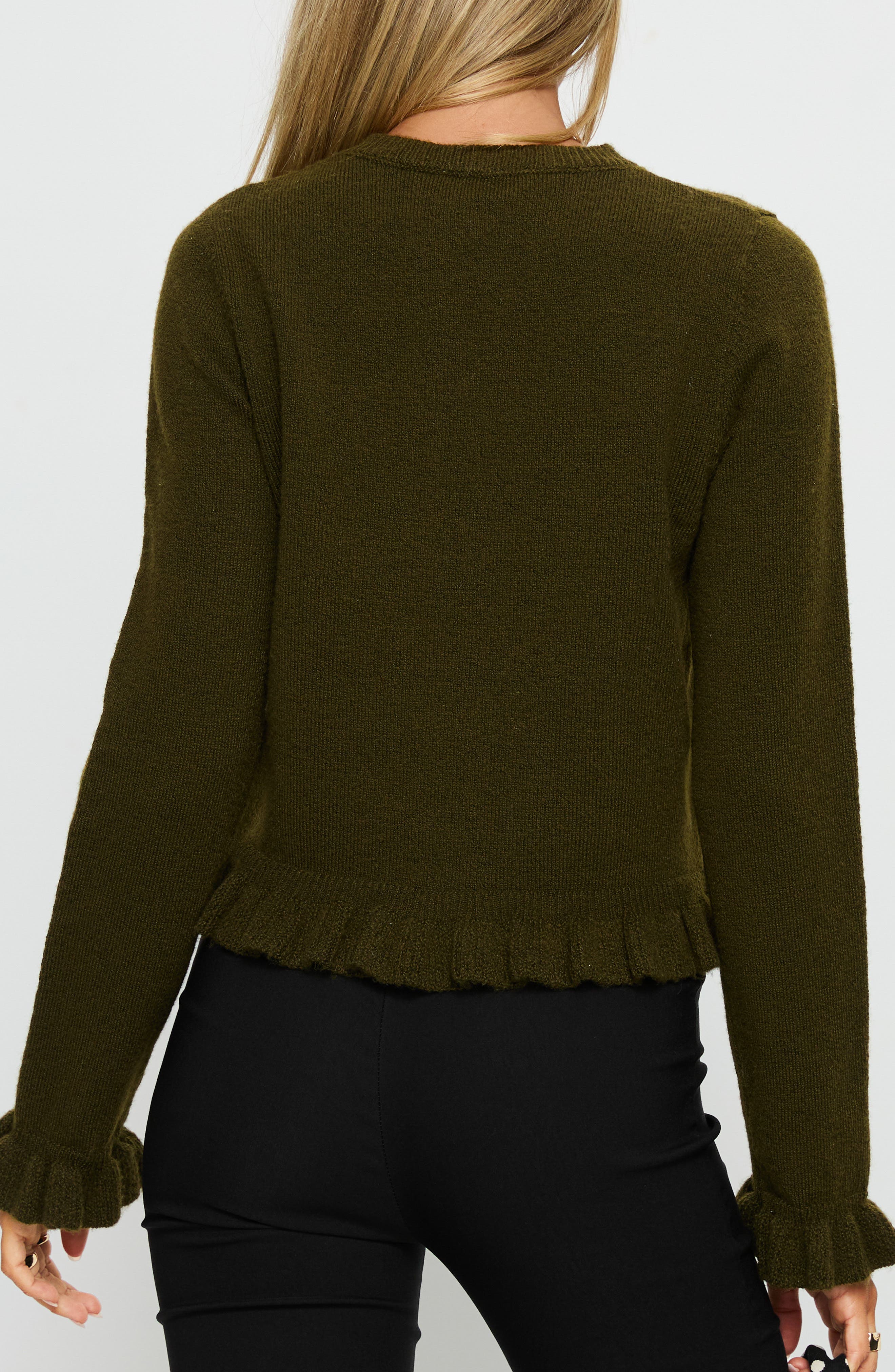 Inclination Ruffle Cardigan - image 2