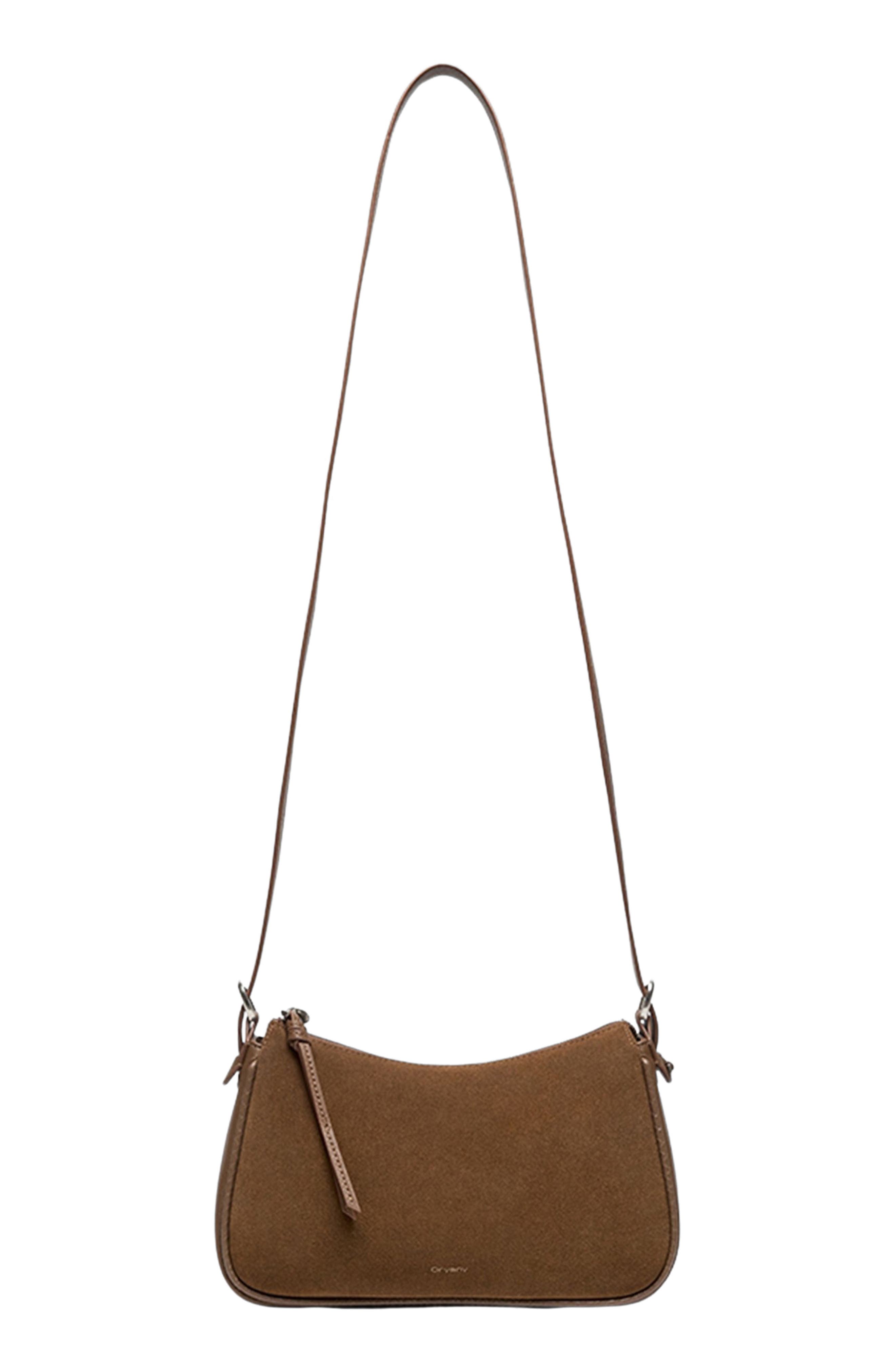 Oryany Small Lauren Leather Shoulder Bag, Alternate, color, Cappuccino