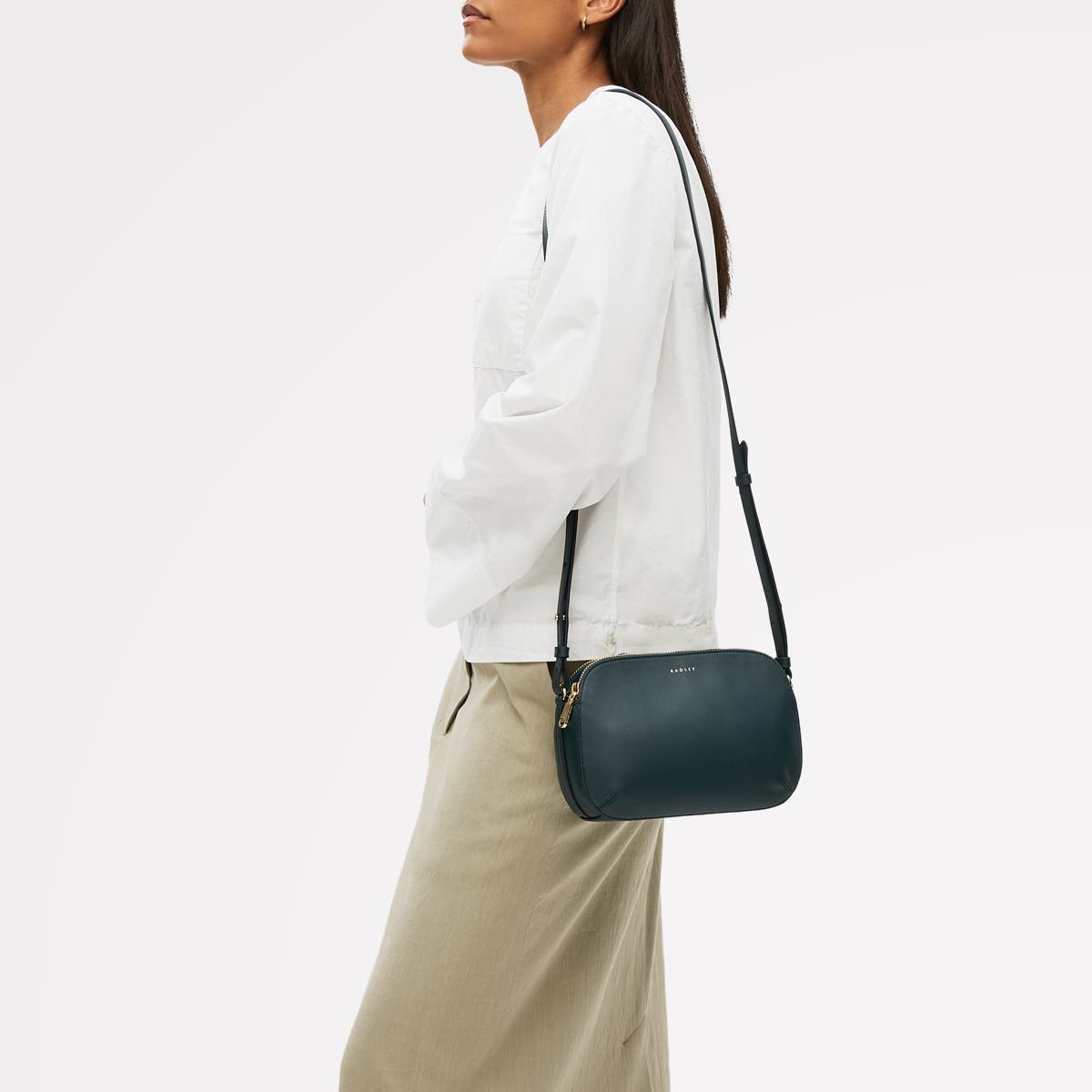 Radley Dukes Place Medium Ziptop Crossbody Bag, Alternate, color, Teal